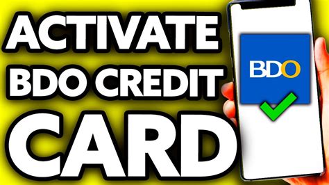 how to activate bdo credit card via text